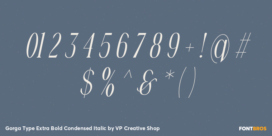 Gorga Type Extra Bold Condensed Italic Font Poster #4