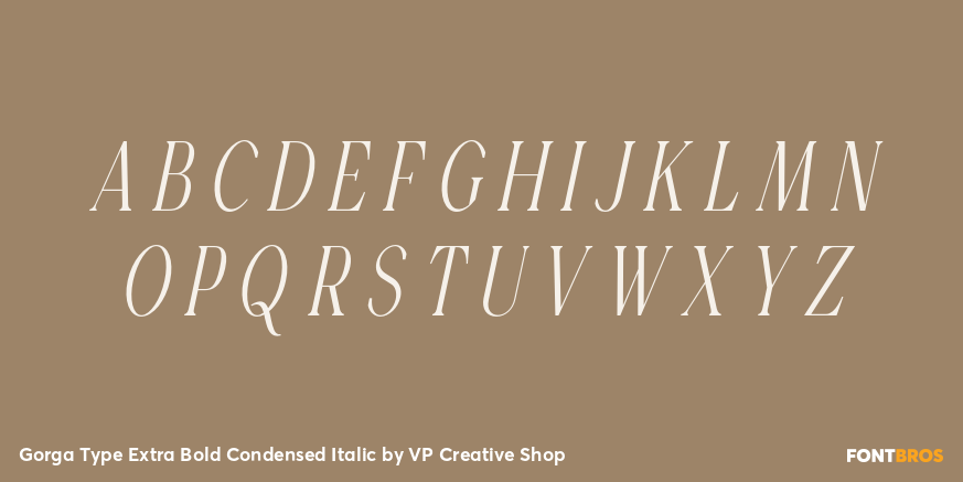 Gorga Type Extra Bold Condensed Italic Font Poster #2