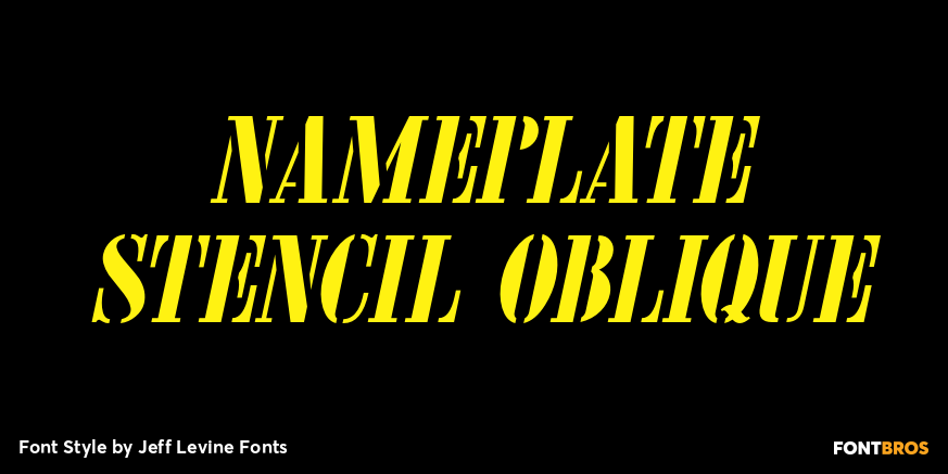 Nameplate Stencil Oblique Poster