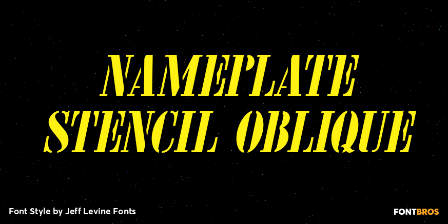 Nameplate Stencil Oblique Poster