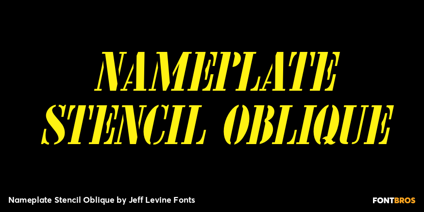 Nameplate Stencil Oblique Poster