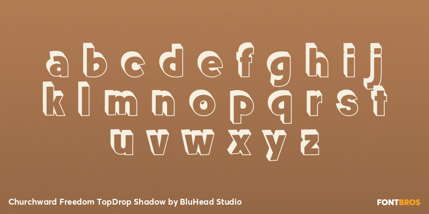 Churchward Freedom TopDrop Shadow Font Poster #1