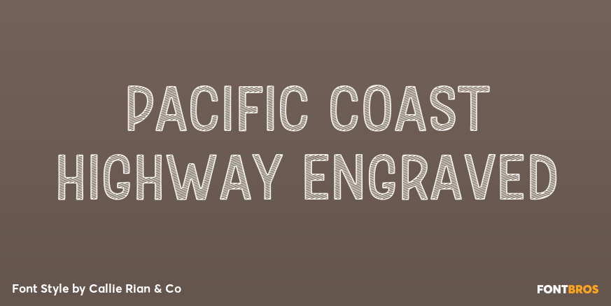 Pacific Coast Highway Engraved Poster