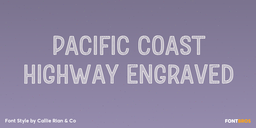 Pacific Coast Highway Engraved Poster