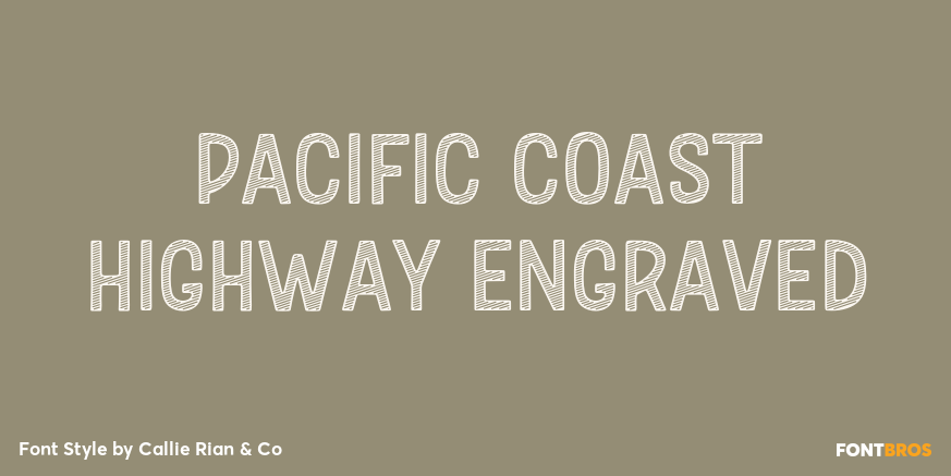 Pacific Coast Highway Engraved Poster