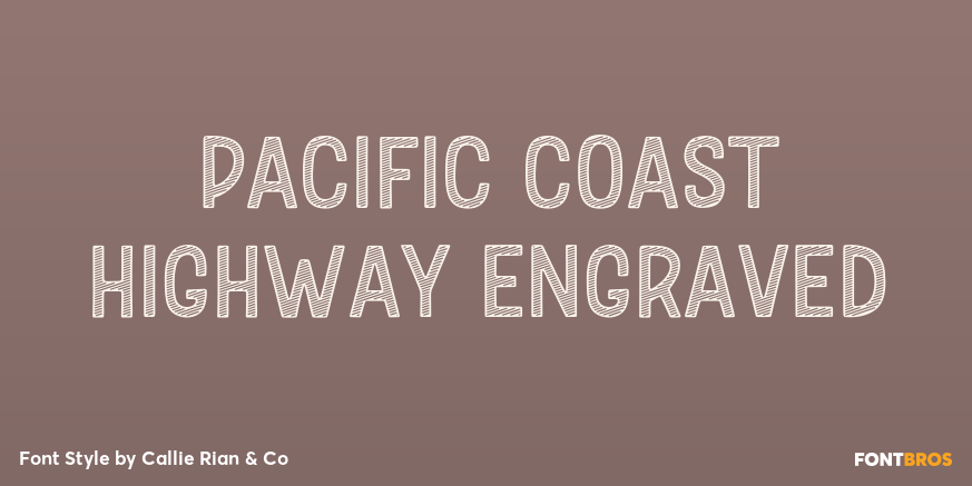 Pacific Coast Highway Engraved Poster