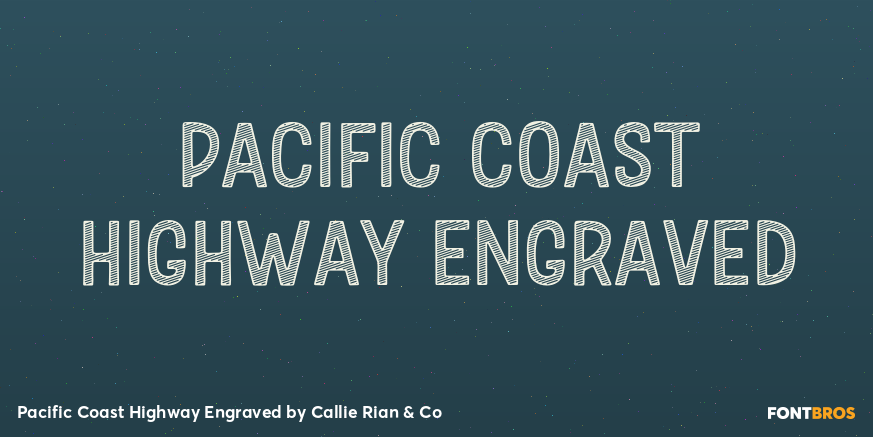 Pacific Coast Highway Engraved Poster