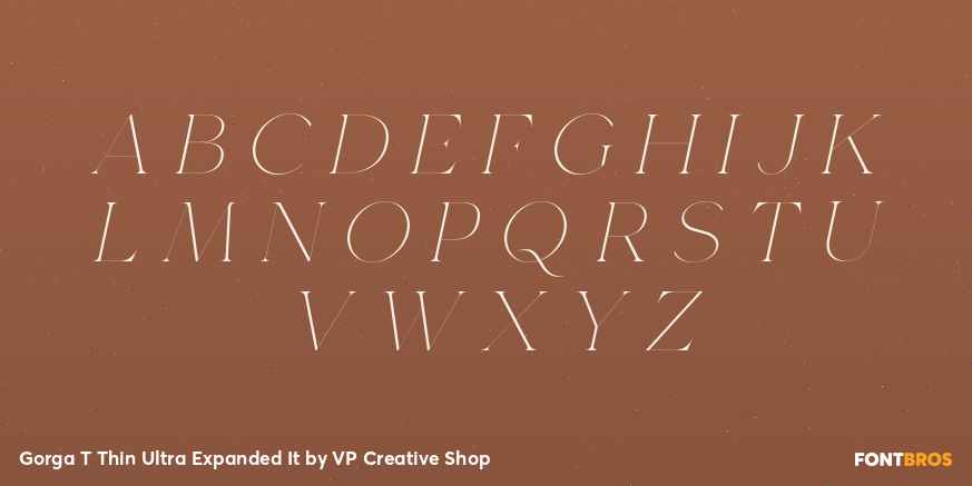 Gorga T Thin Ultra Expanded It Font Poster #2