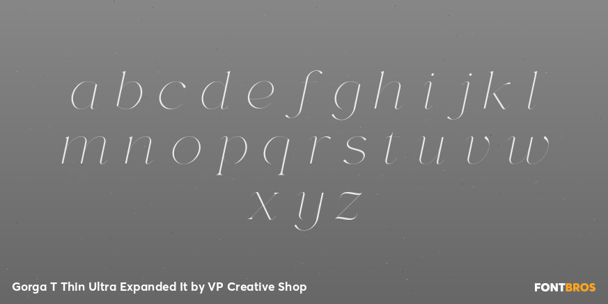 Gorga T Thin Ultra Expanded It Font Poster #3