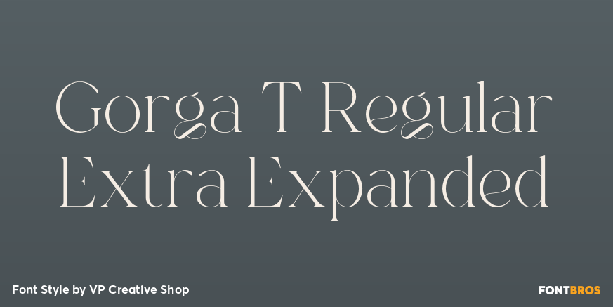 Gorga T Regular Extra Expanded Poster