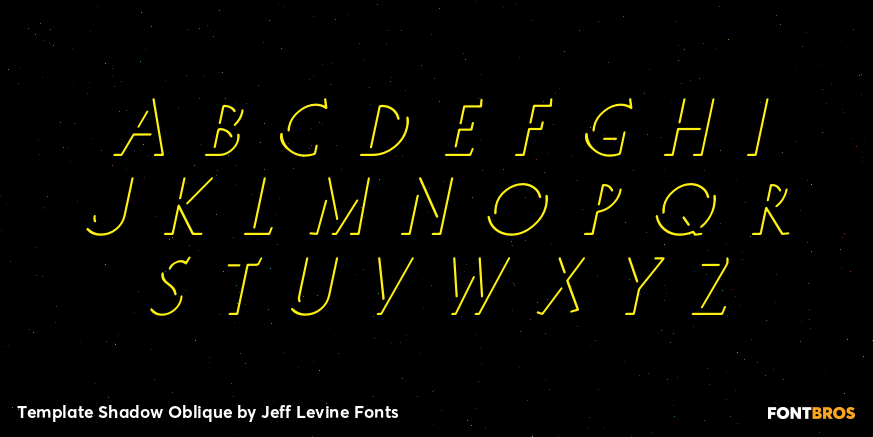 Template Shadow Oblique Font Poster #3