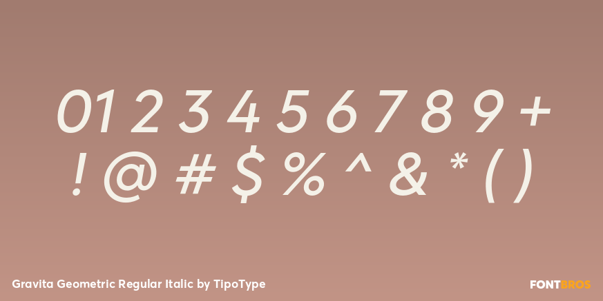 Gravita Geometric Regular Italic Font Poster #4