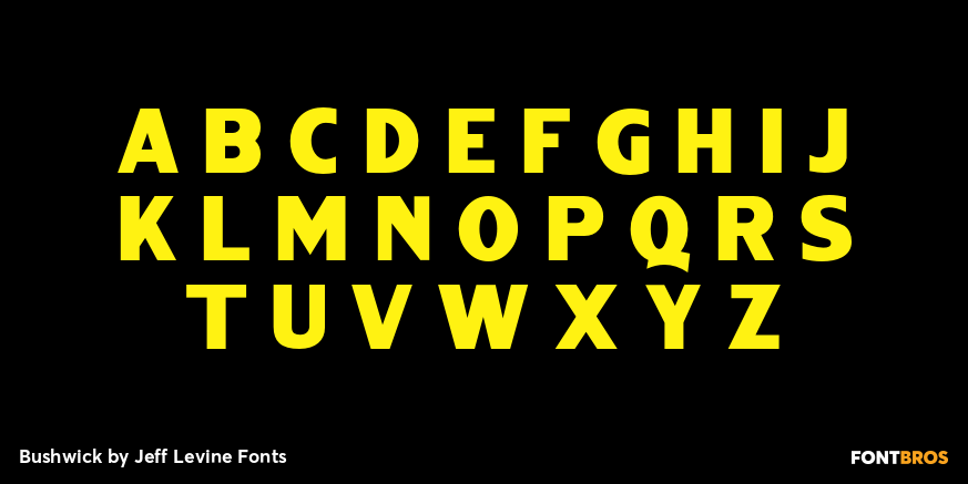 Bushwick Font Poster #2