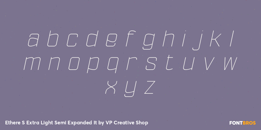 Ethere S Extra Light Semi Expanded It Font Poster #3