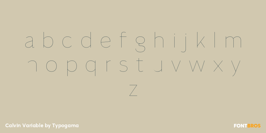 Calvin Variable Font Poster #3