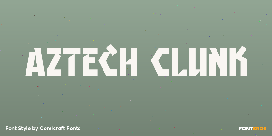 Aztech Clunk Font Poster #1