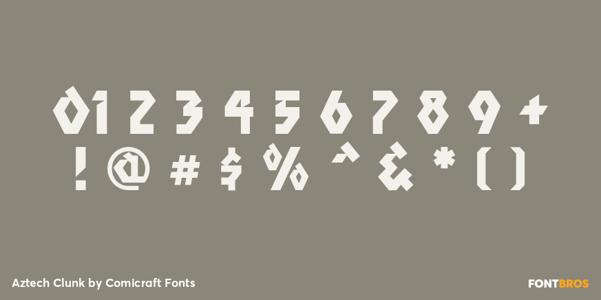 Aztech Clunk Font Poster #4