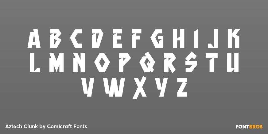 Aztech Clunk Font Poster #2