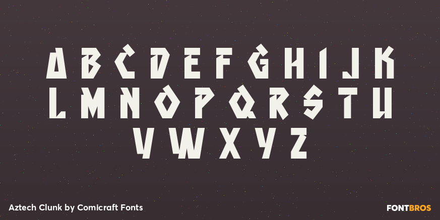 Aztech Clunk Font Poster #3