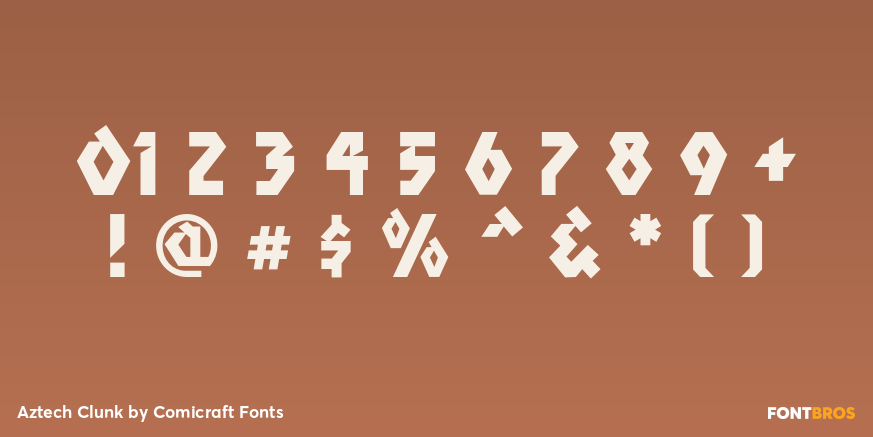 Aztech Clunk Font Poster #4