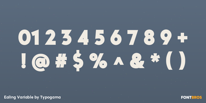 Ealing Variable Font Poster #4