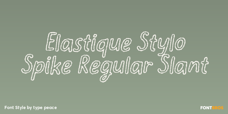 Elastique Stylo Spike Regular Slant Font Poster #1