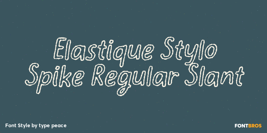 Elastique Stylo Spike Regular Slant Poster