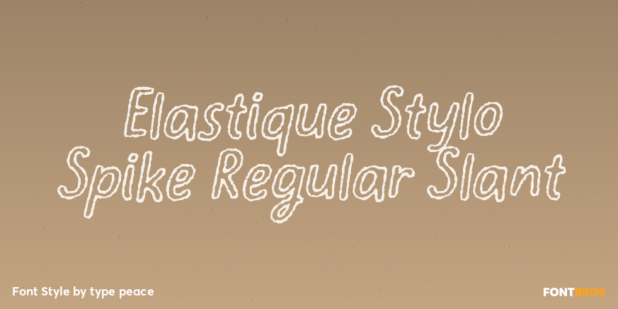 Elastique Stylo Spike Regular Slant Poster