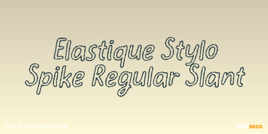 Elastique Stylo Spike Regular Slant Poster
