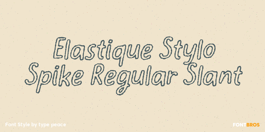 Elastique Stylo Spike Regular Slant Poster