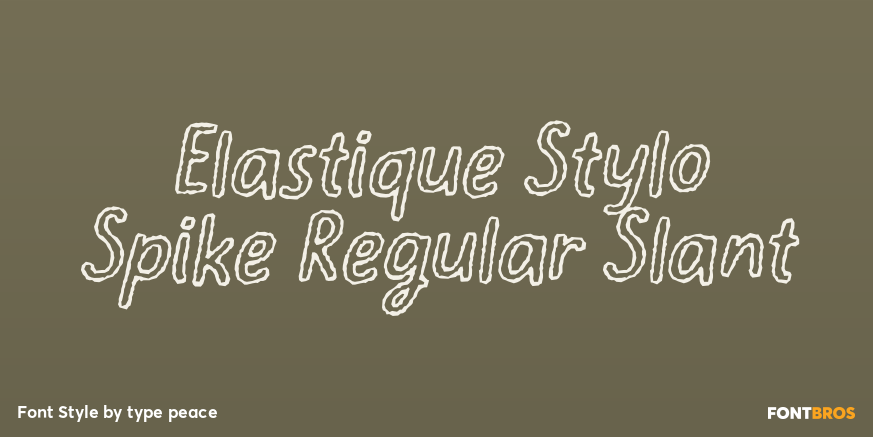 Elastique Stylo Spike Regular Slant Poster