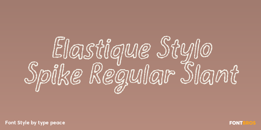 Elastique Stylo Spike Regular Slant Poster