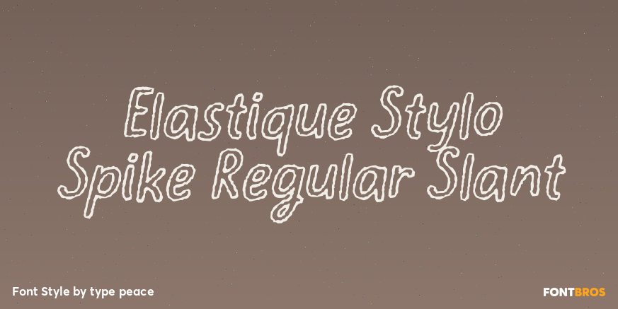Elastique Stylo Spike Regular Slant Poster