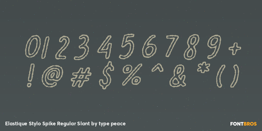 Elastique Stylo Spike Regular Slant Font Poster #1
