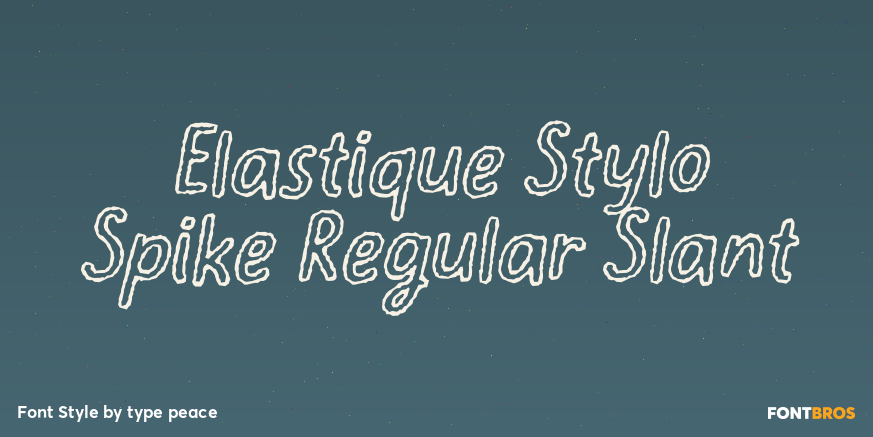 Elastique Stylo Spike Regular Slant Poster