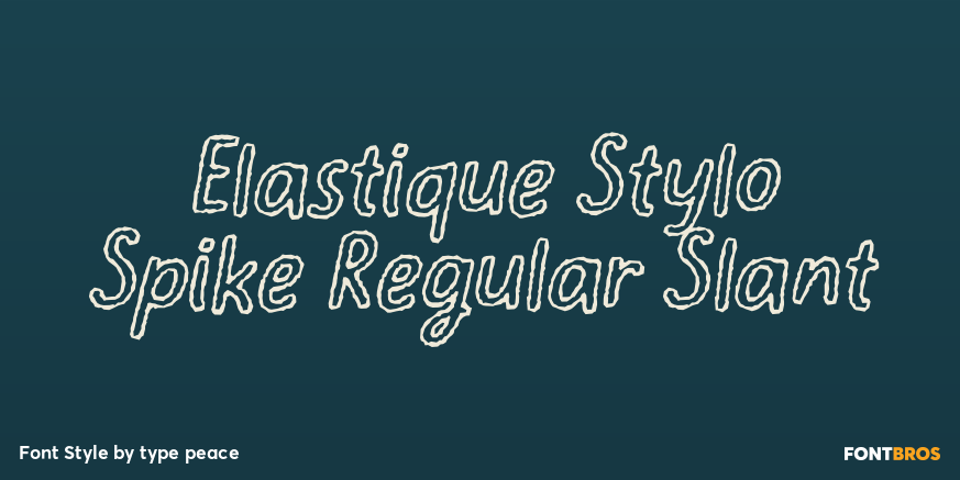 Elastique Stylo Spike Regular Slant Poster