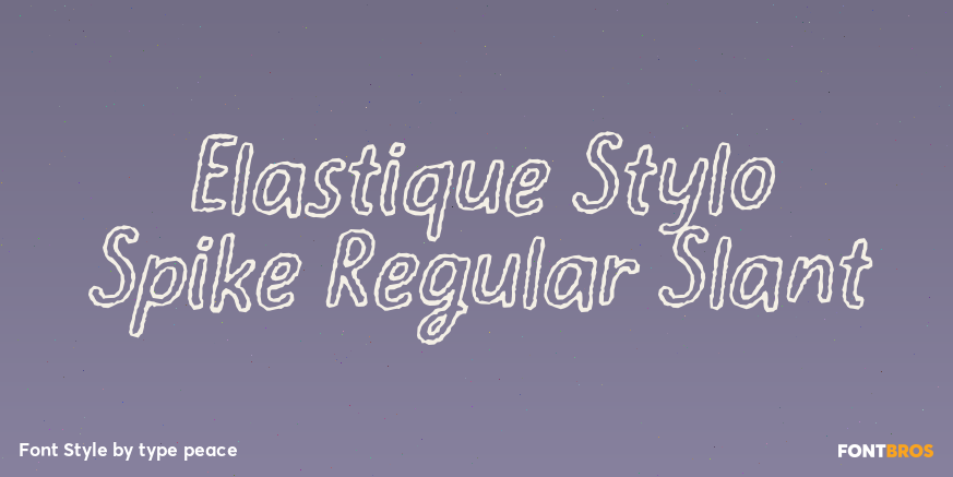Elastique Stylo Spike Regular Slant Poster
