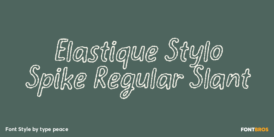 Elastique Stylo Spike Regular Slant Poster