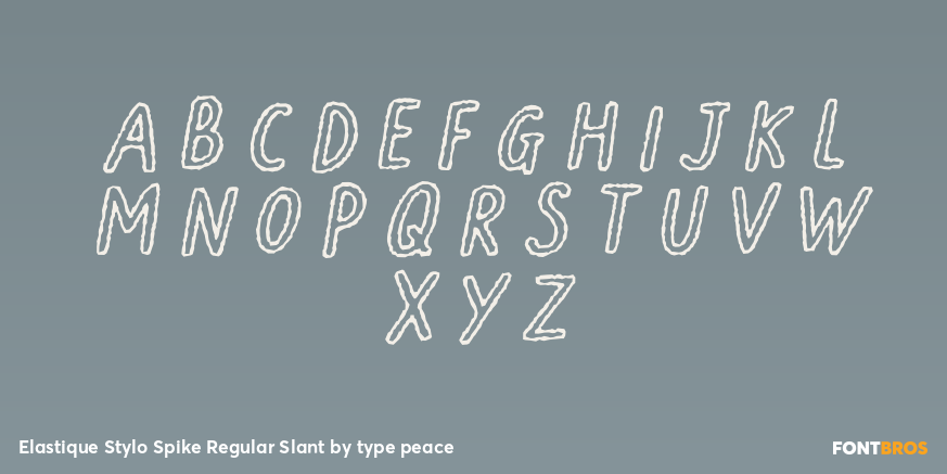 Elastique Stylo Spike Regular Slant Font Poster #2