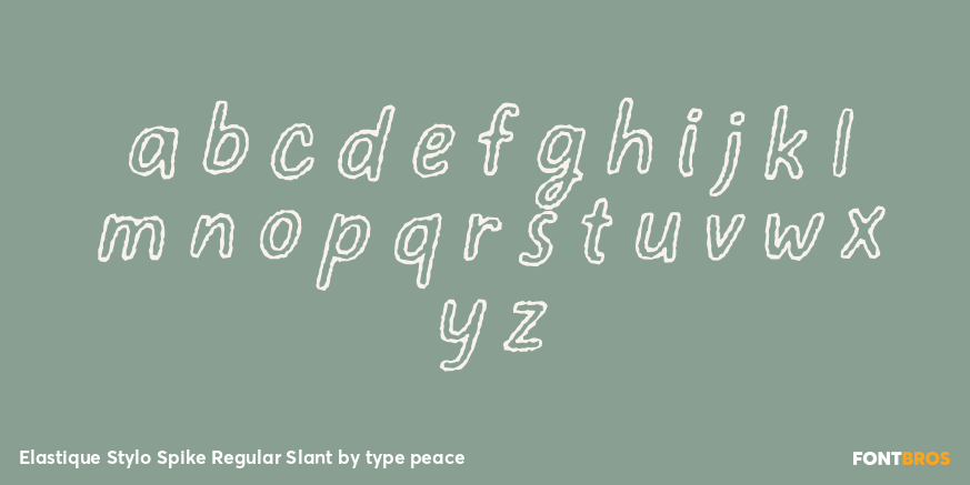 Elastique Stylo Spike Regular Slant Font Poster #3