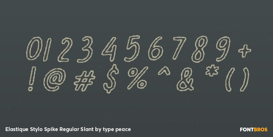 Elastique Stylo Spike Regular Slant Font Poster #4