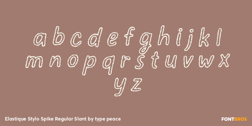 Elastique Stylo Spike Regular Slant Font Poster #1