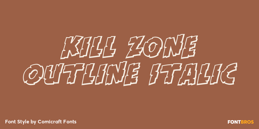 Kill Zone Outline Italic Poster