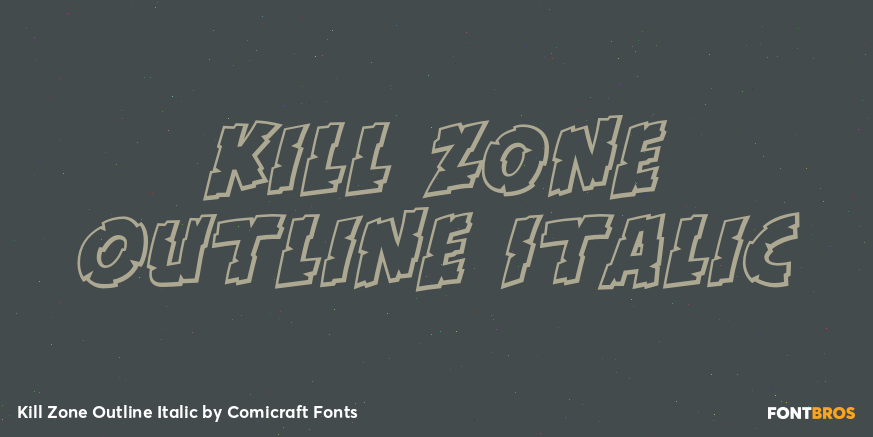 Kill Zone Outline Italic Poster
