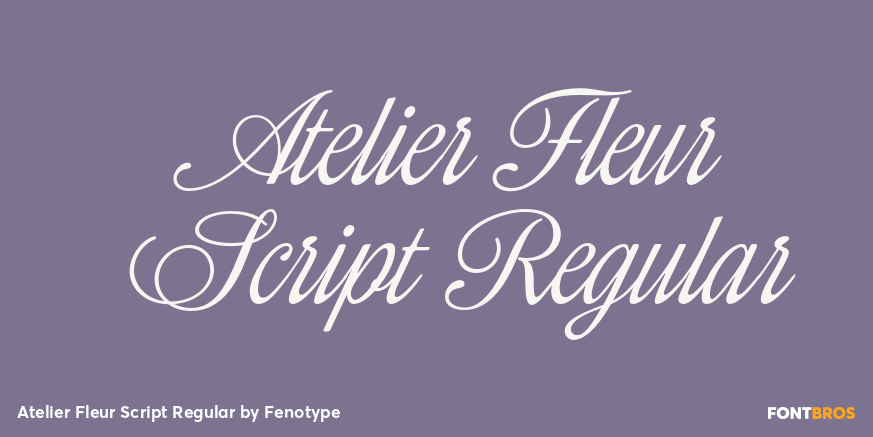 Atelier Fleur Script Regular Poster