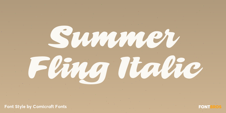 Summer Fling Italic Poster