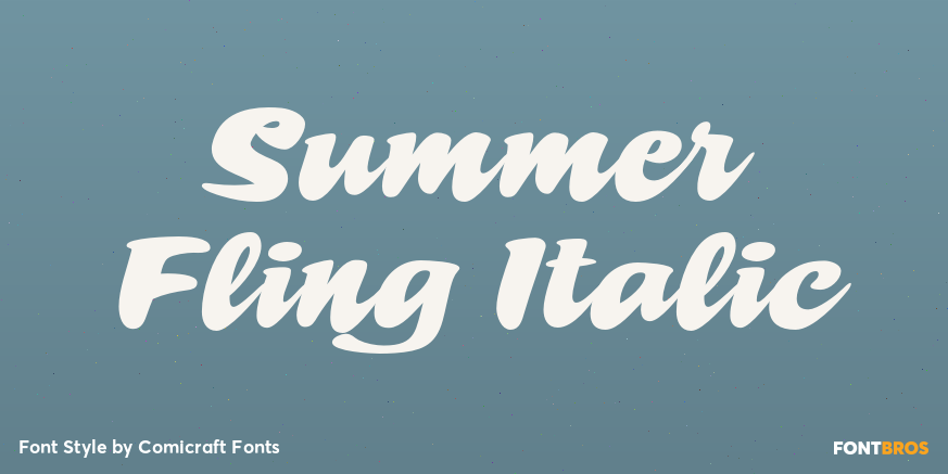 Summer Fling Italic Poster