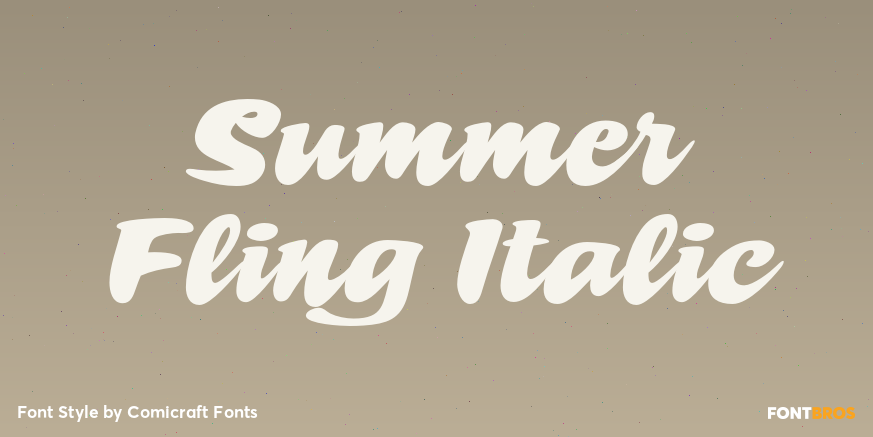 Summer Fling Italic Poster