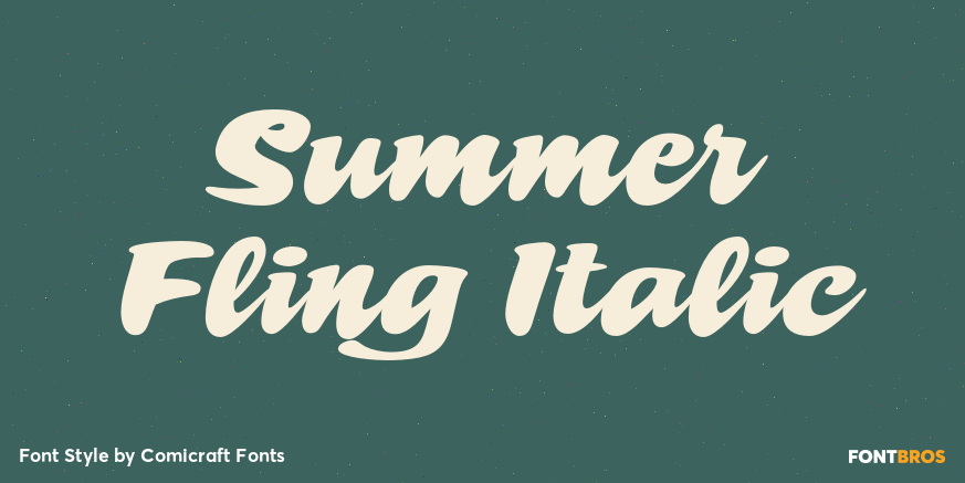 Summer Fling Italic Poster