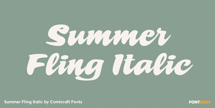 Summer Fling Italic Poster